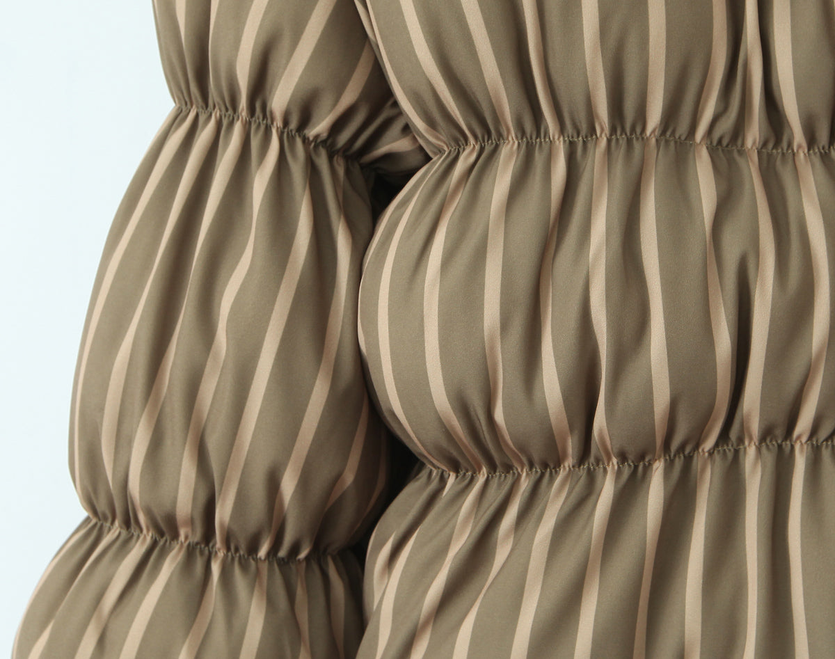 Loose Elegant Stree Jacket Lace Up Long Sleeve Stand-Up Collar Cotton Coats