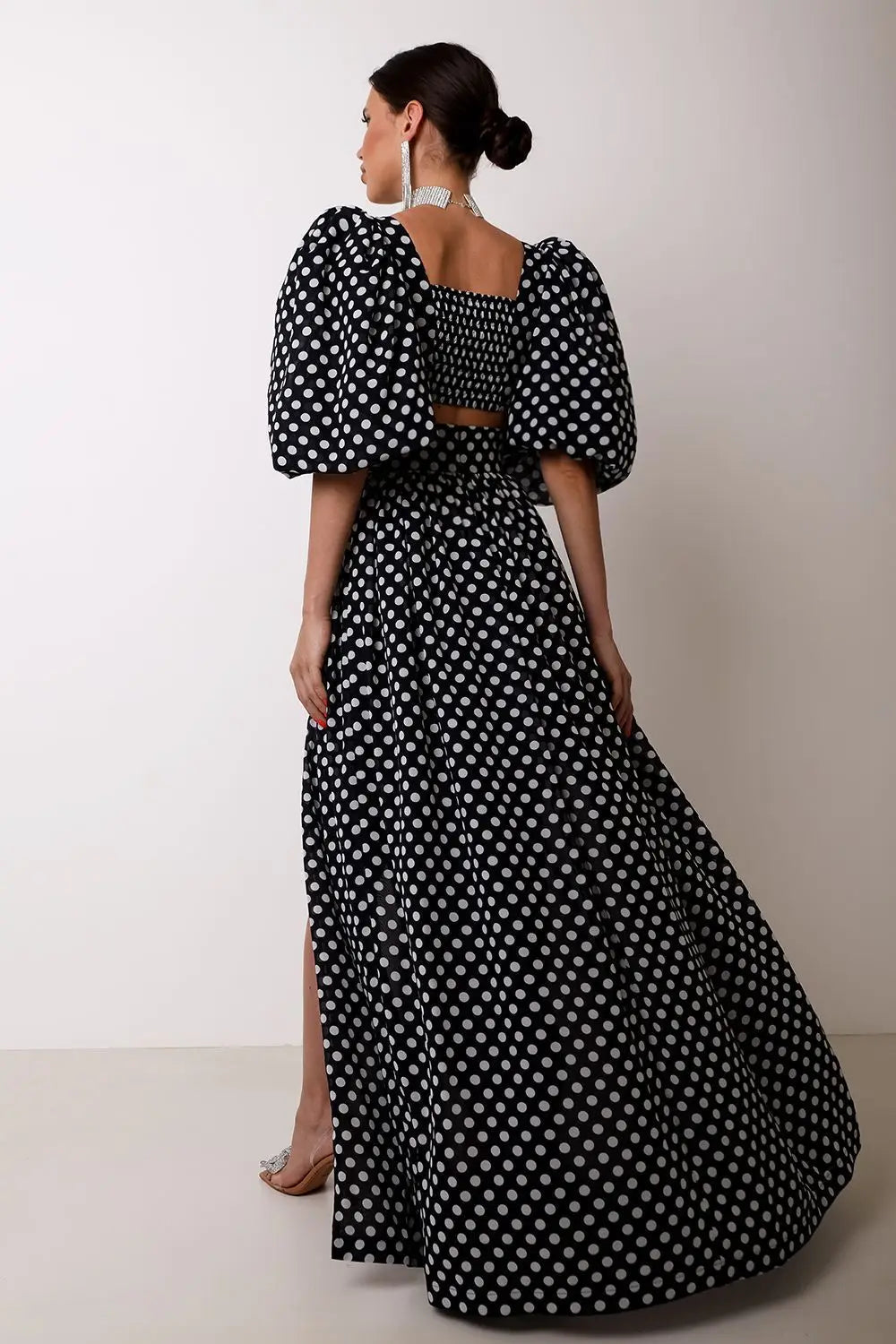 Short Tops And Split Long Skirt Women Dress Set