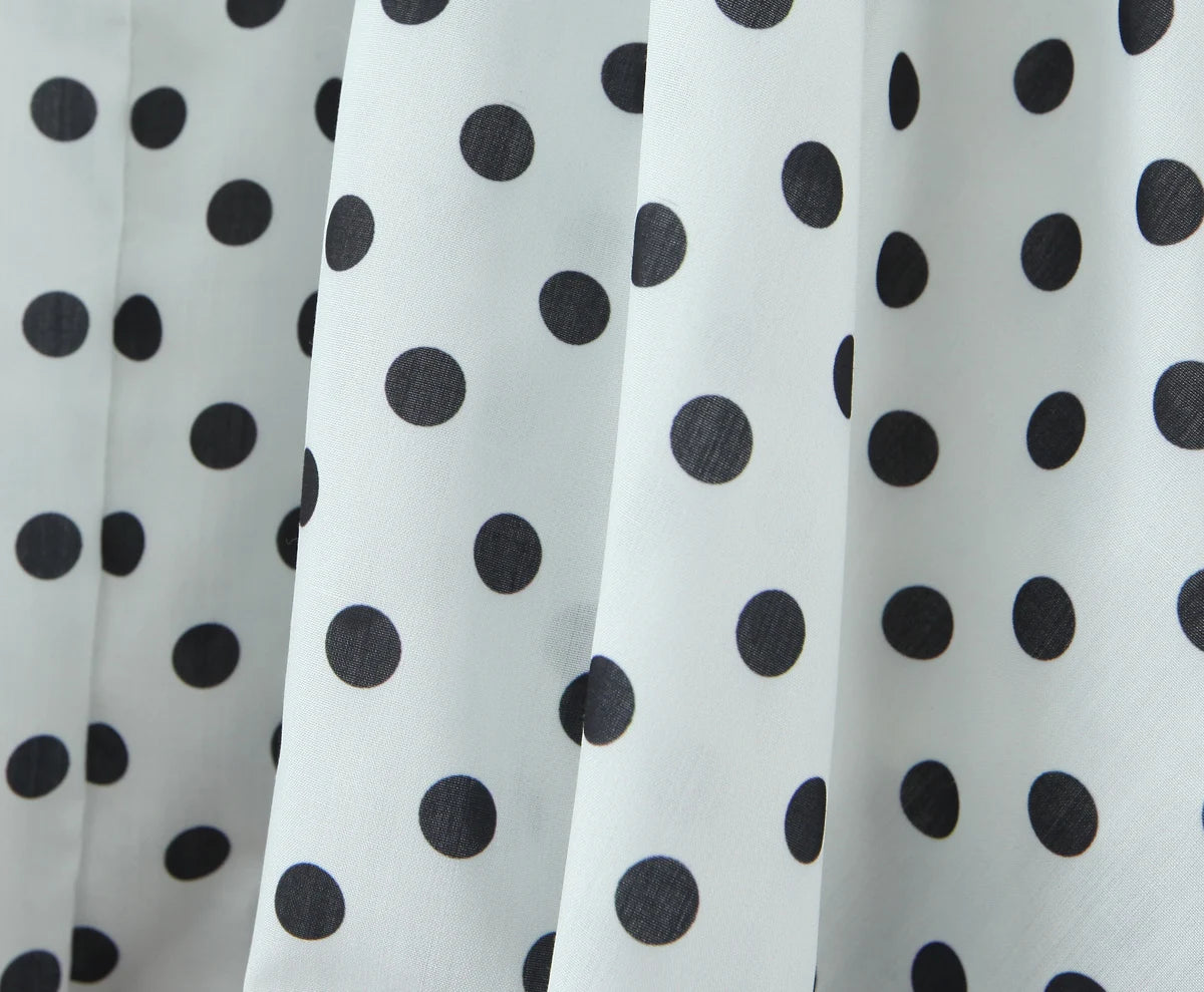 Retro Polka Dot Sweetheart Fit-and-Flare Midi Dress