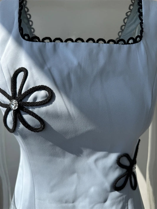 Sleeveless Flower Mini Dress