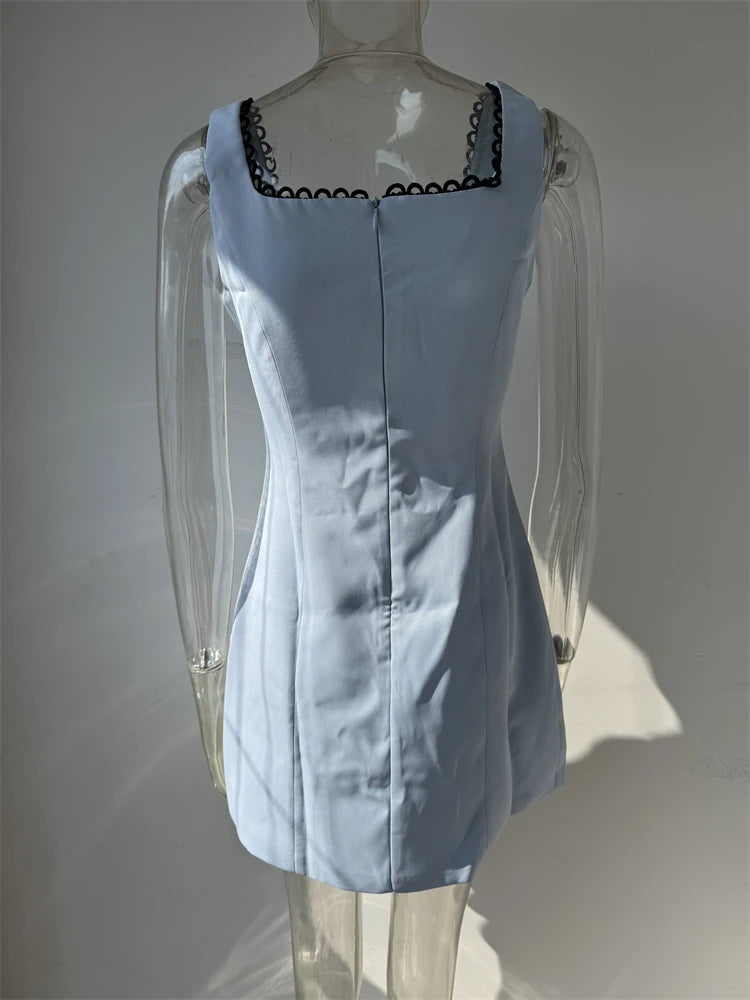 Sleeveless Flower Mini Dress