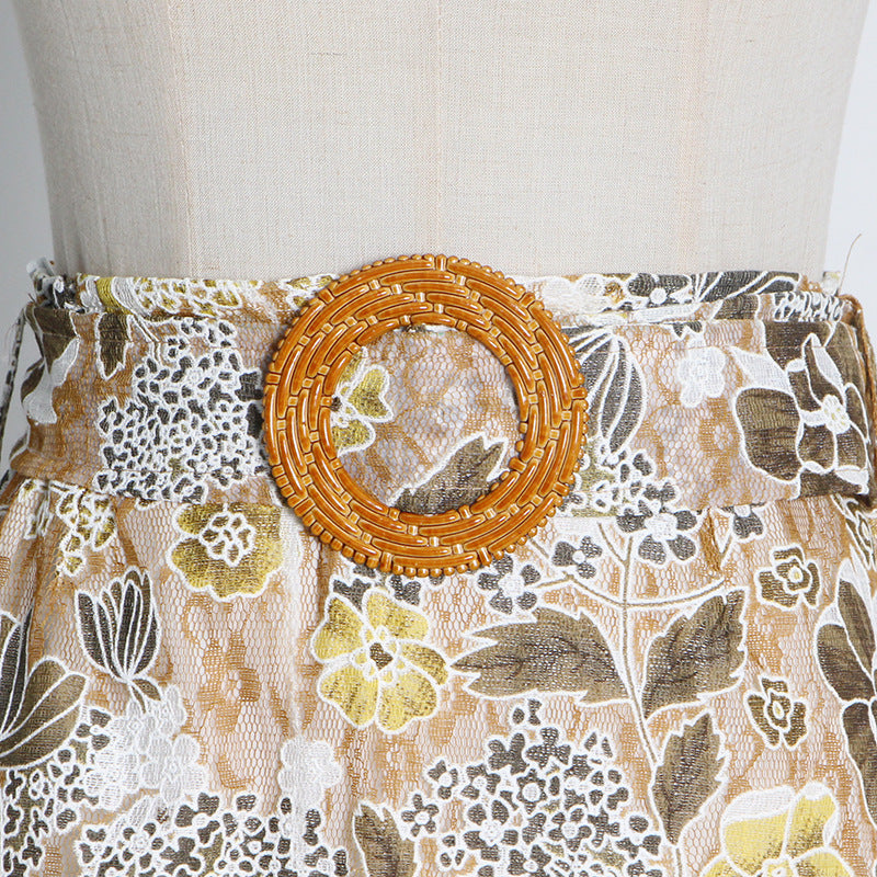 Long Sleeve Short Tops and Patchwork Asymmetric Skirts Hollow Out 2 Piece Sets