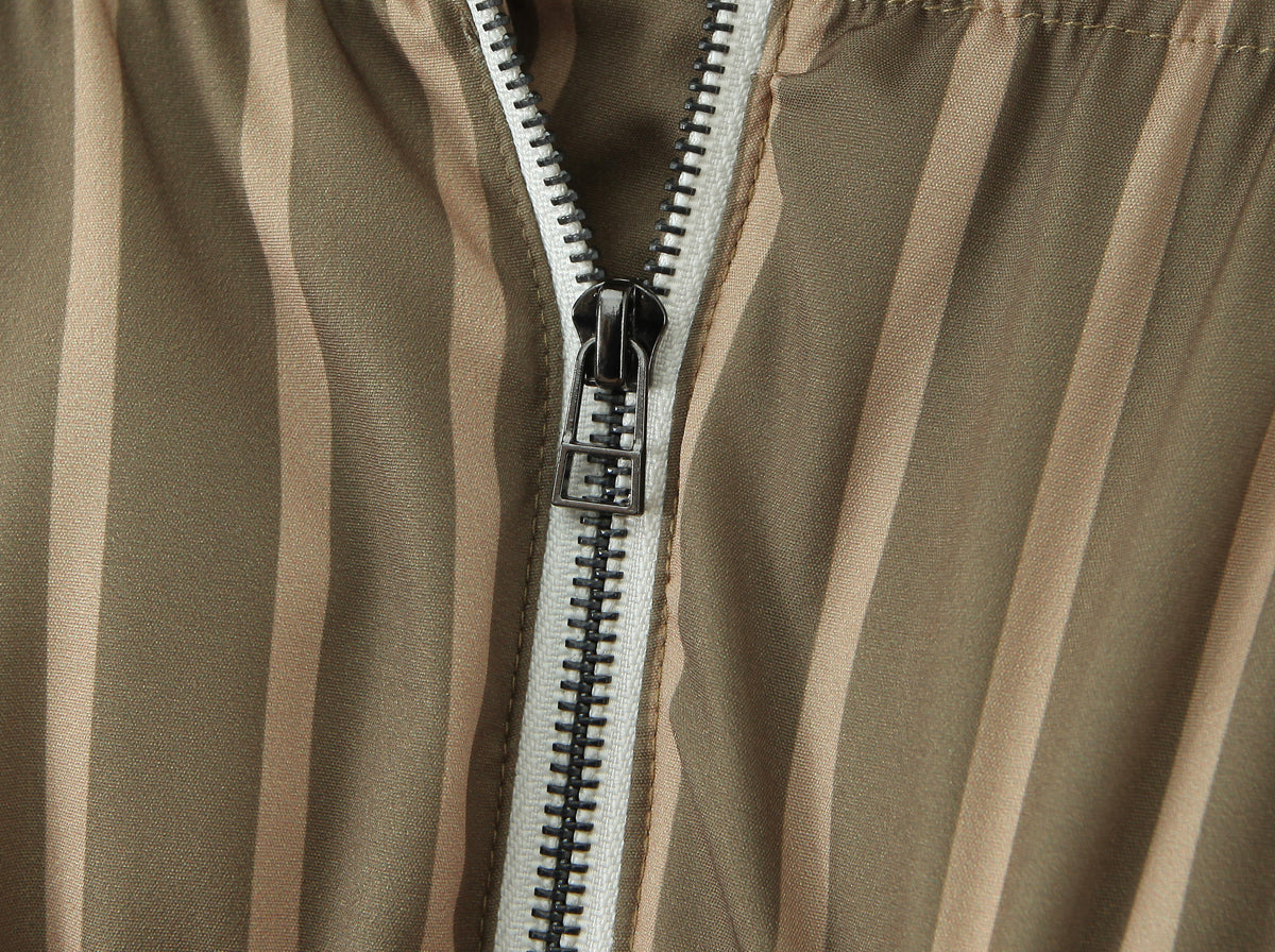 Loose Elegant Stree Jacket Lace Up Long Sleeve Stand-Up Collar Cotton Coats