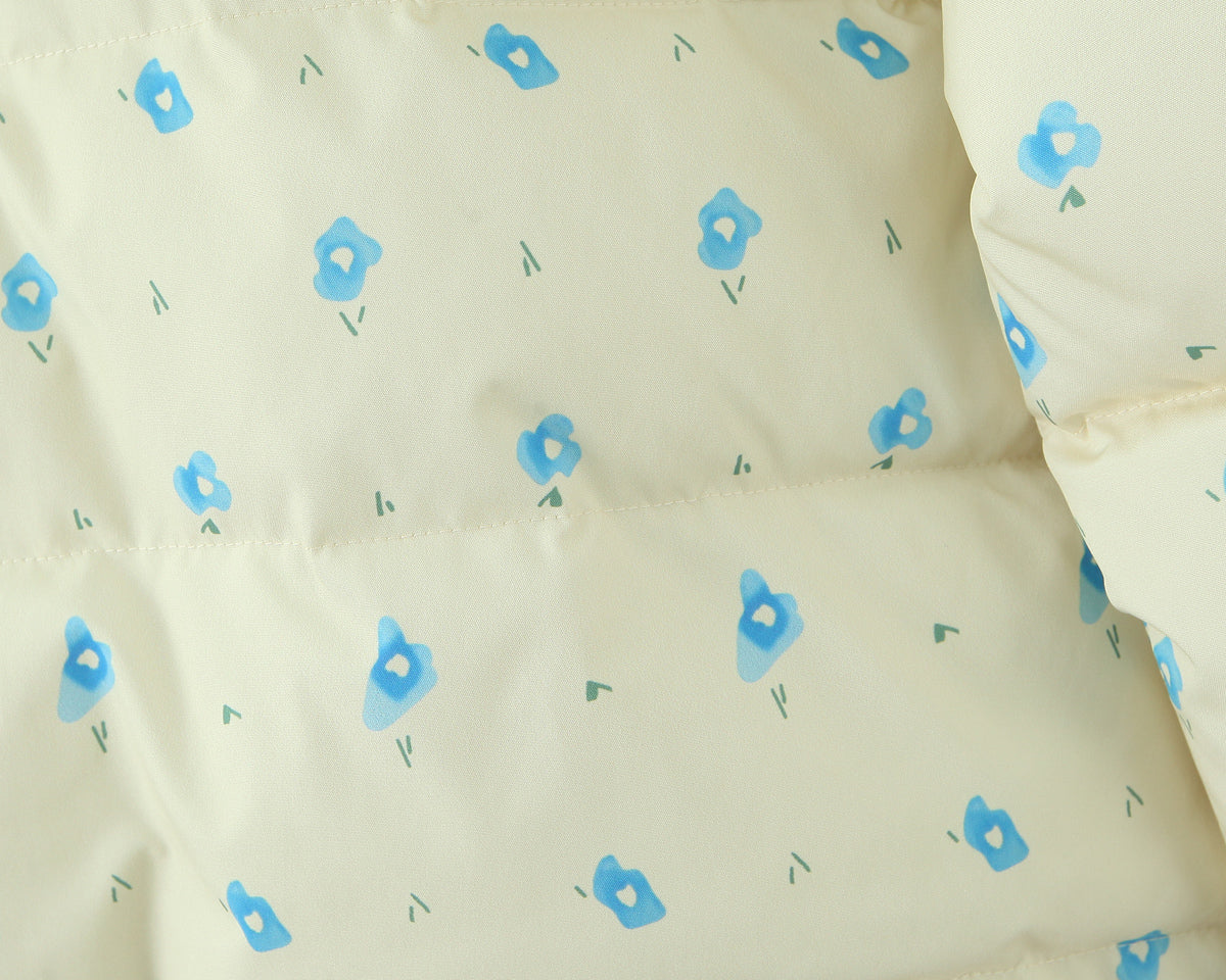 Loose Hooded Floral Cotton Quilted Casual Jacket Winter Coat