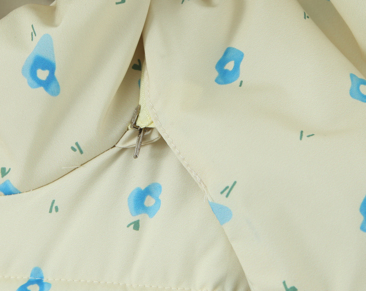 Loose Hooded Floral Cotton Quilted Casual Jacket Winter Coat