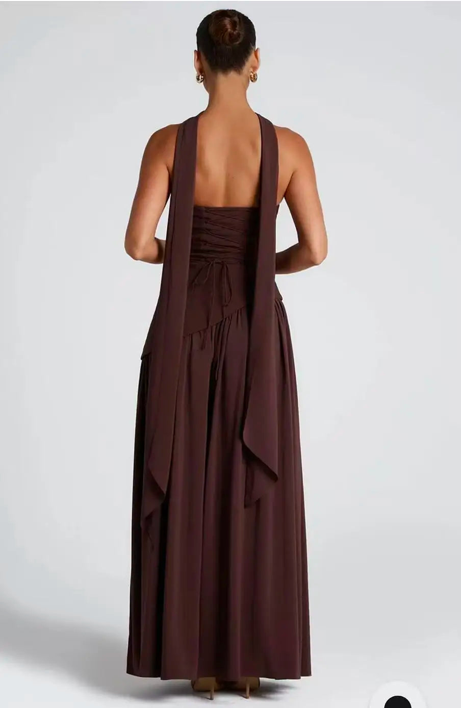 Solid Strapless Sleeveless with Binding Tape Split Party Dress