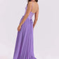 Butterfly Applique Corset Chiffon Maxi Dress