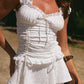 Ruffled Ruched Tiered Mini Dress