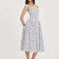 Retro Polka Dot Sweetheart Fit-and-Flare Midi Dress