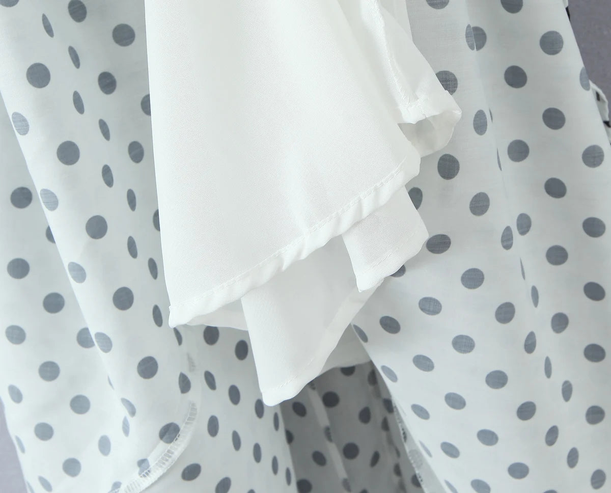 Retro Polka Dot Sweetheart Fit-and-Flare Midi Dress