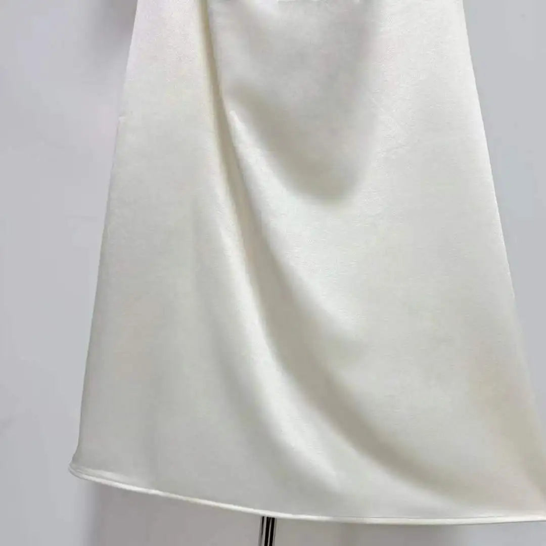 Satin Cowl Neck Ruched Waist Maxi Dress