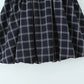 Blue Plaid Sweetheart Neck Bubble Hem Mini Dress