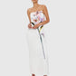 White Lily Strapless Maxi Dress | SignalChow Elegant Summer Dress