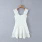 Ruffled Ruched Tiered Mini Dress