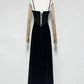 Butterfly Applique Corset Chiffon Maxi Dress
