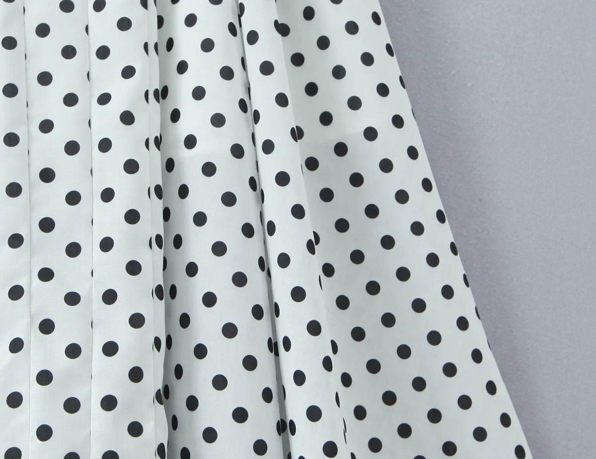 Retro Polka Dot Sweetheart Fit-and-Flare Midi Dress