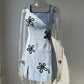 Sleeveless Flower Mini Dress