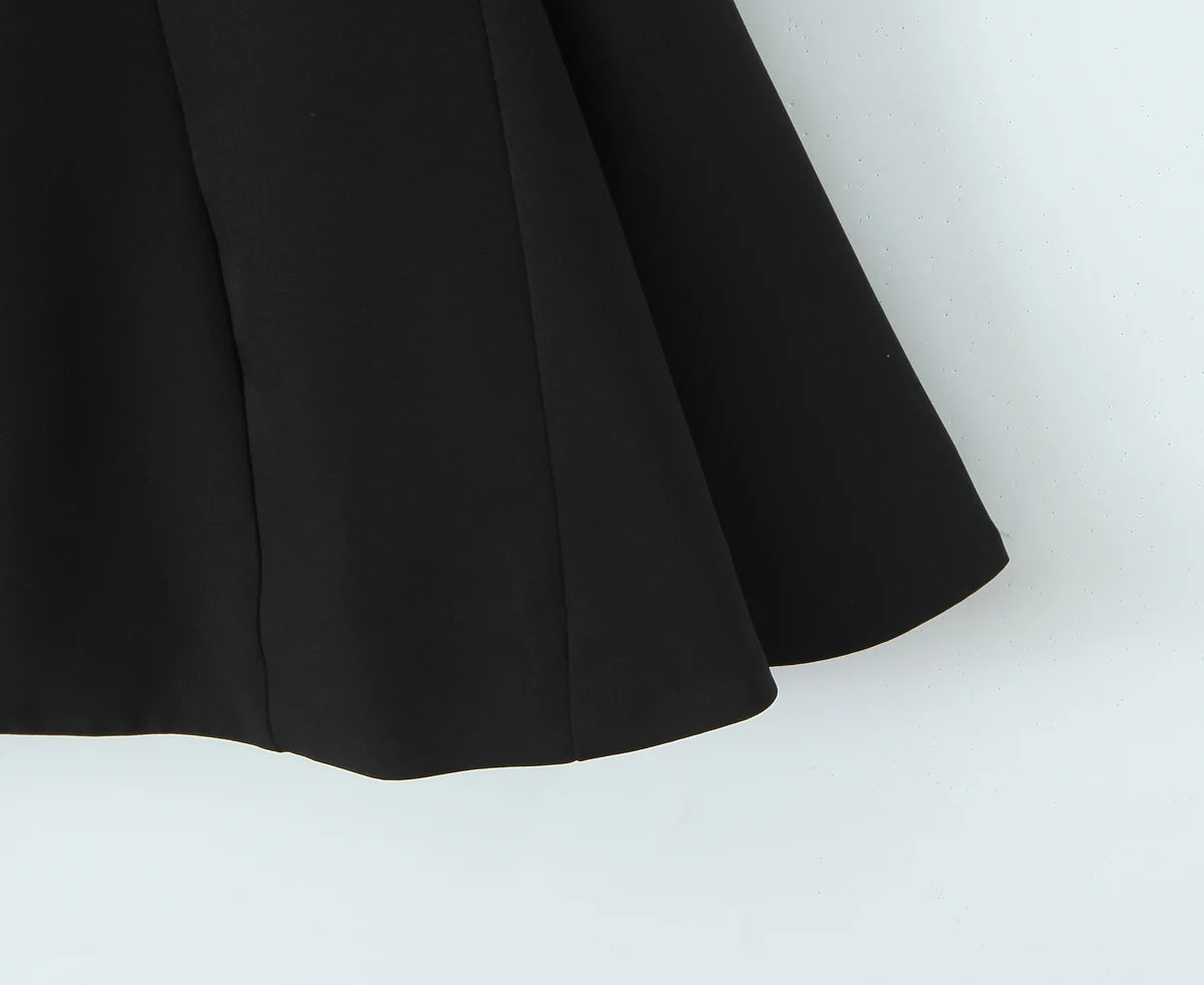 Lace Trim Bow Square Neck Fit-and-Flare Mini Dress