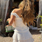 Ruffled Ruched Tiered Mini Dress