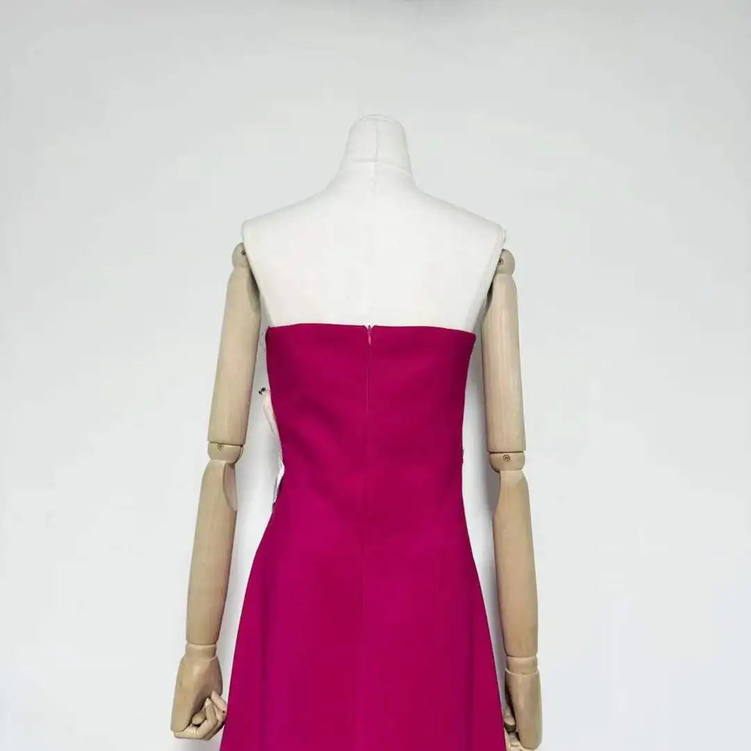 White Lily Strapless Maxi Dress | SignalChow Elegant Summer Dress