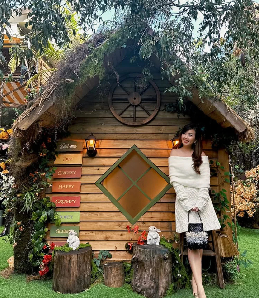 Knitted Solid Full Sleeve Striped Slash Neck Mini Dress