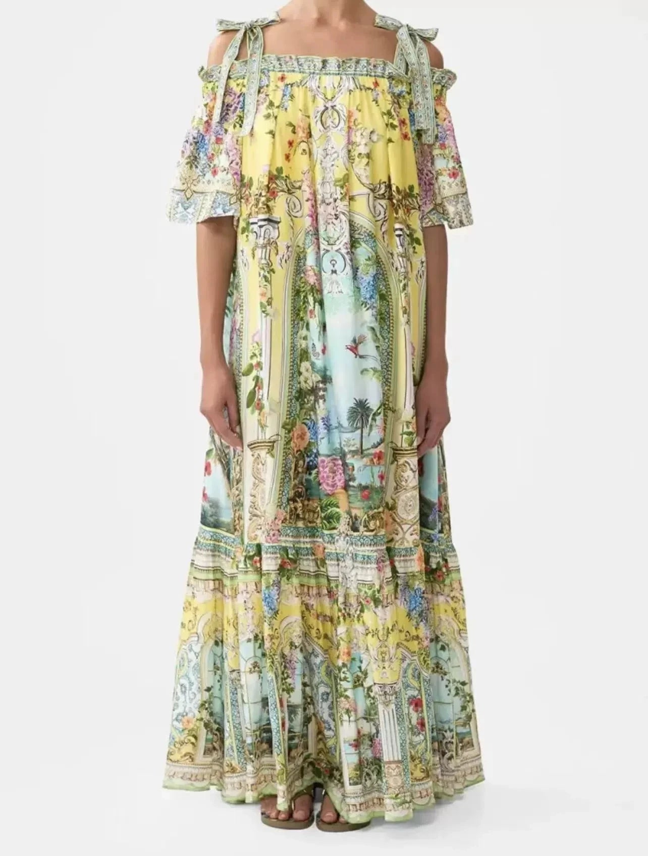 Half Sleeve Off The Shoulder Loose Dress