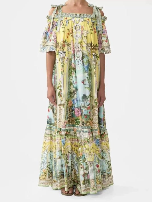 Half Sleeve Off The Shoulder Loose Dress