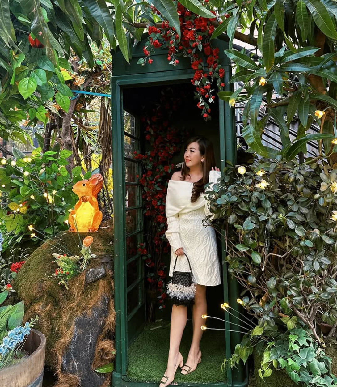 Knitted Solid Full Sleeve Striped Slash Neck Mini Dress