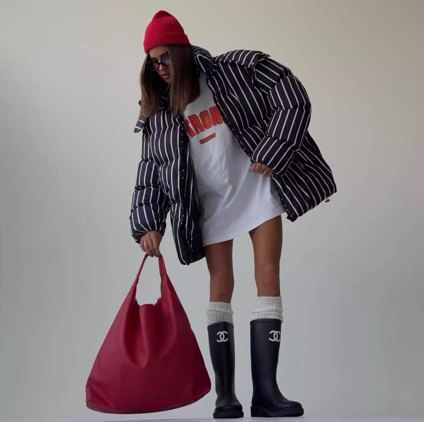 Thick Warm Stand Collar Hooded Zipper Street Outwear Cotton Coats