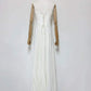 Butterfly Applique Corset Chiffon Maxi Dress