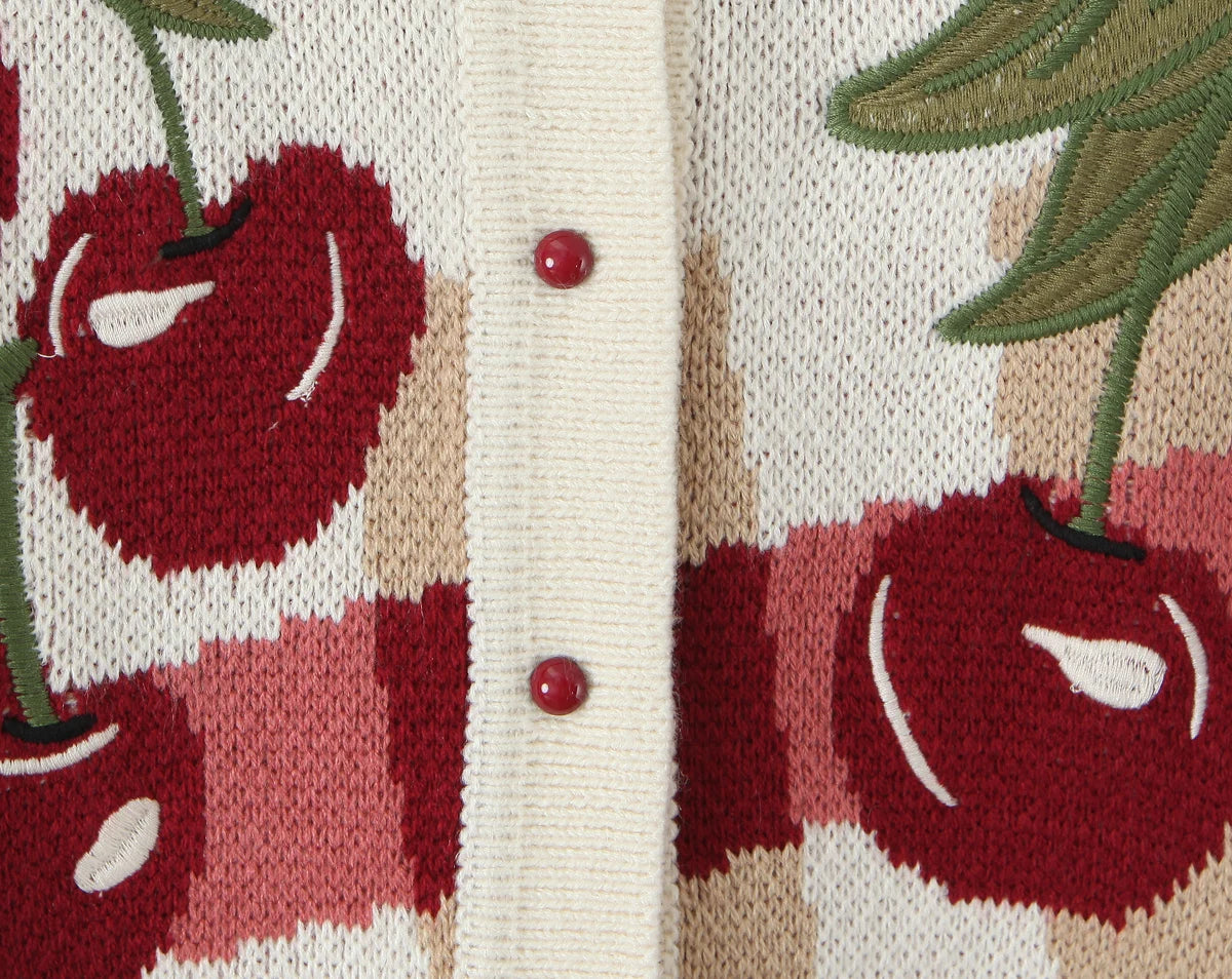 Embroidery Fruit Knitted Sweaters