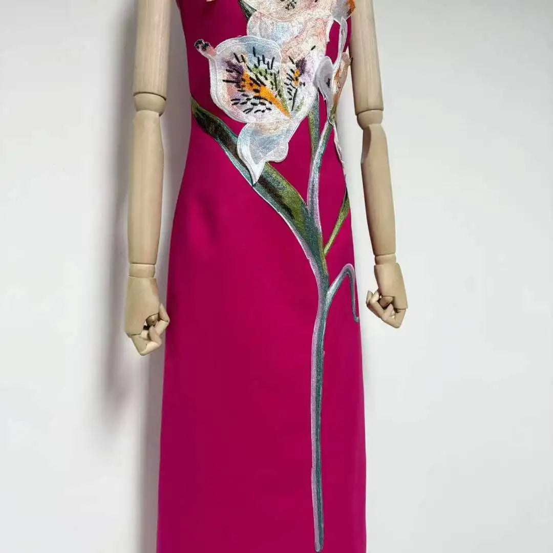 White Lily Strapless Maxi Dress | SignalChow Elegant Summer Dress