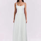 Butterfly Applique Corset Chiffon Maxi Dress