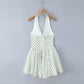 Polka Dot Halter Corset Tulle Mini Dress