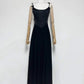 Butterfly Applique Corset Chiffon Maxi Dress
