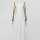 Butterfly Applique Corset Chiffon Maxi Dress