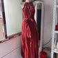 Sleeveless Vintage Loose Solid Long Vocation Holiday Dress