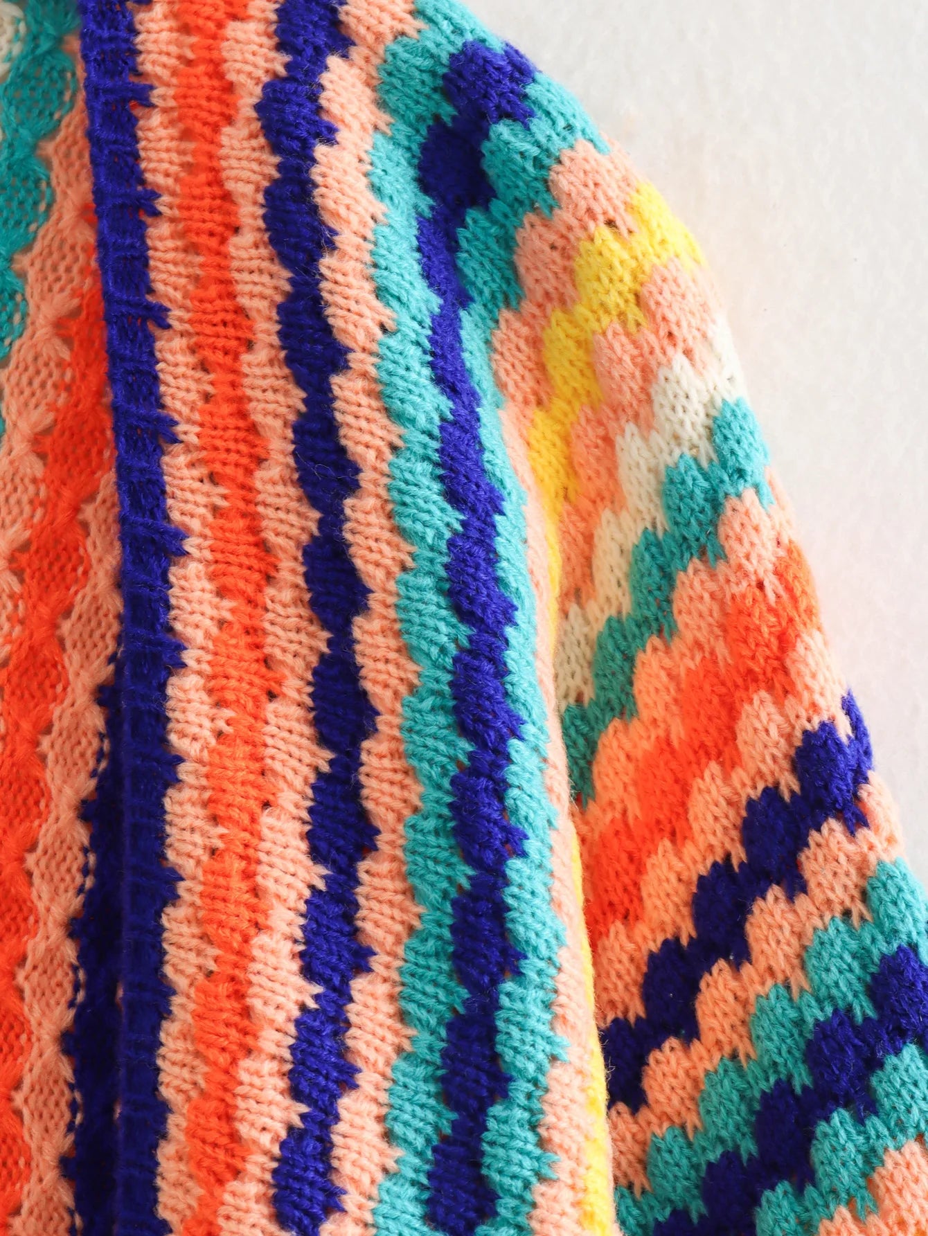 New Women Autumn Female Casual Streetwear Long Sleeve Colorful Cardigan Knitted Open Stitch Sweater