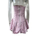 Pastel Pink Folds Sleeveless Bubble Hem Beach Mini Dress