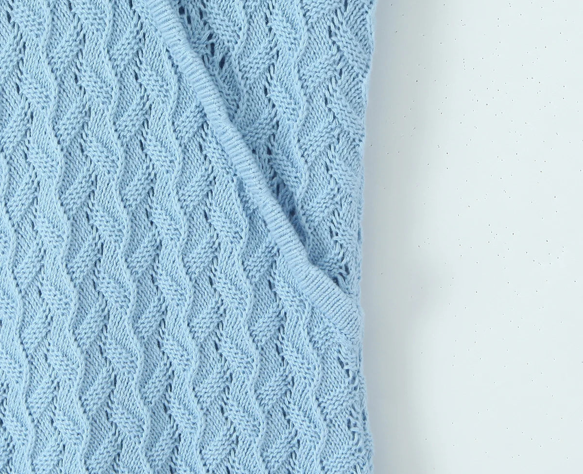 Backless Crochet Knit Bodycon Maxi Dress