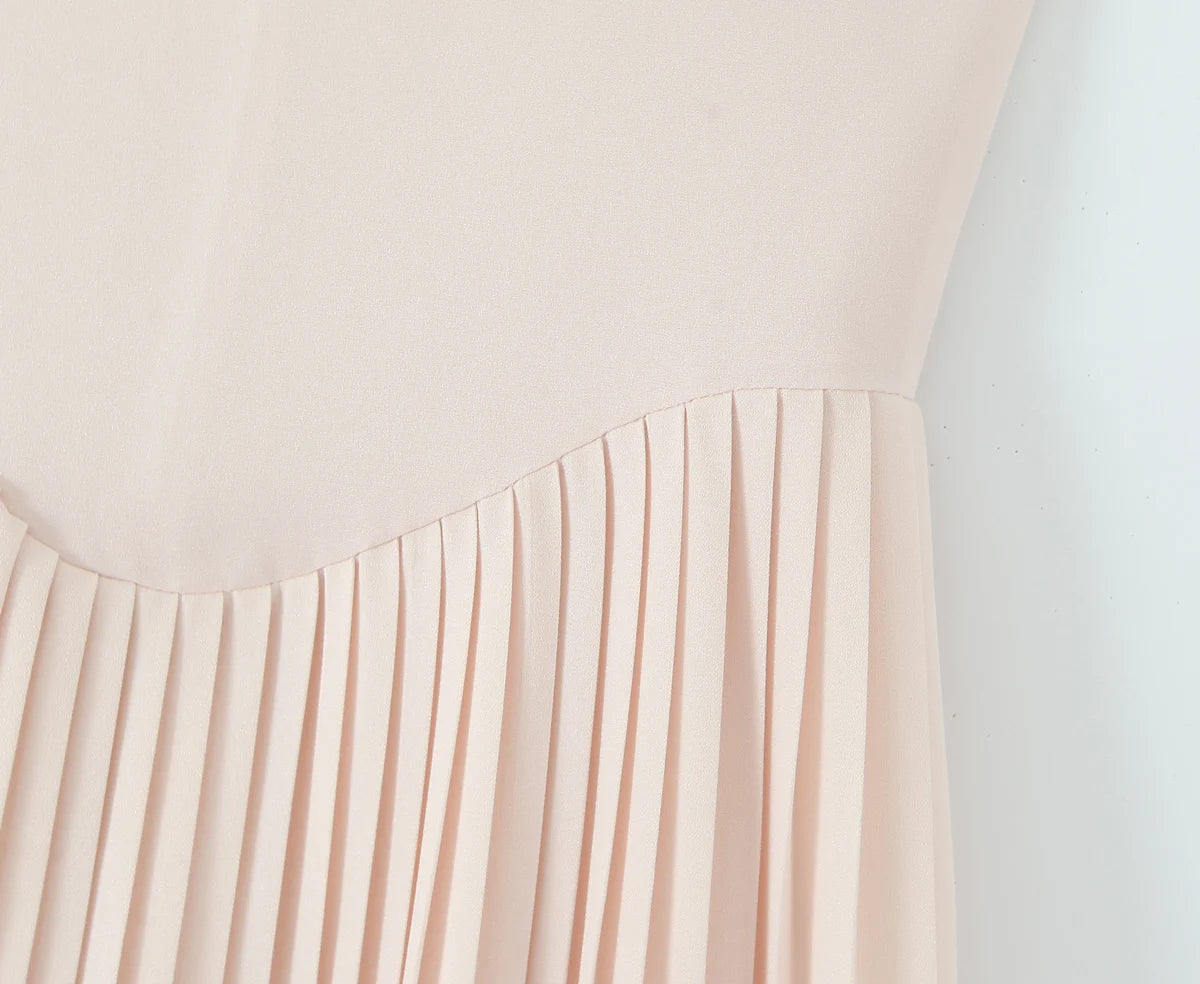 Elegant Folds Solid Strapless Sleeveless Party Dress