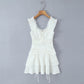 Ruffled Ruched Tiered Mini Dress
