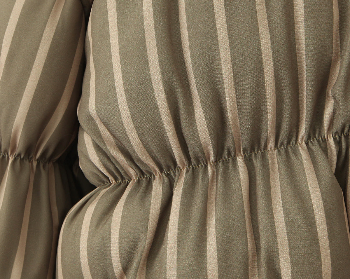 Loose Elegant Stree Jacket Lace Up Long Sleeve Stand-Up Collar Cotton Coats