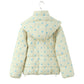 Loose Hooded Floral Cotton Quilted Casual Jacket Winter Coat