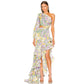 Sexy One Shoulder Asymmetric Print Beach Dress