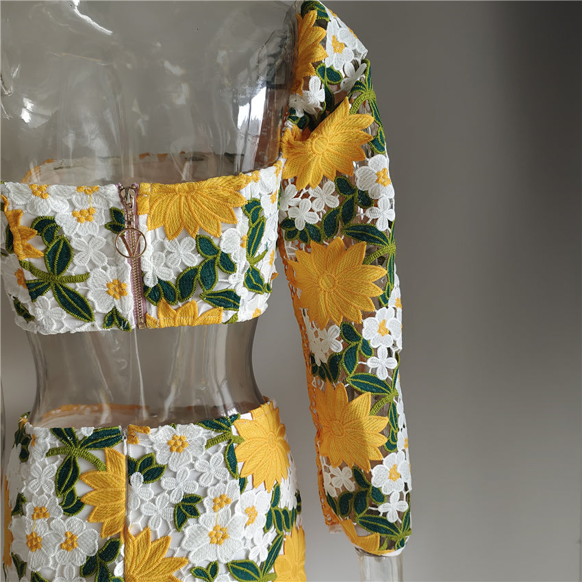 Off The Shoulder Sexy Top and Shorts Lace Promo Lady Women Sets
