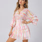 Long Sleeve Sexy V-neck Ruffled A-line Playsuit with Headband