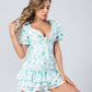 Ruffle Light Green Women Mini Dress
