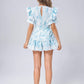Short Sleeve Natasha Mini Dress Women Ruffled A-line Dress