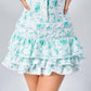 Ruffle Light Green Women Mini Dress
